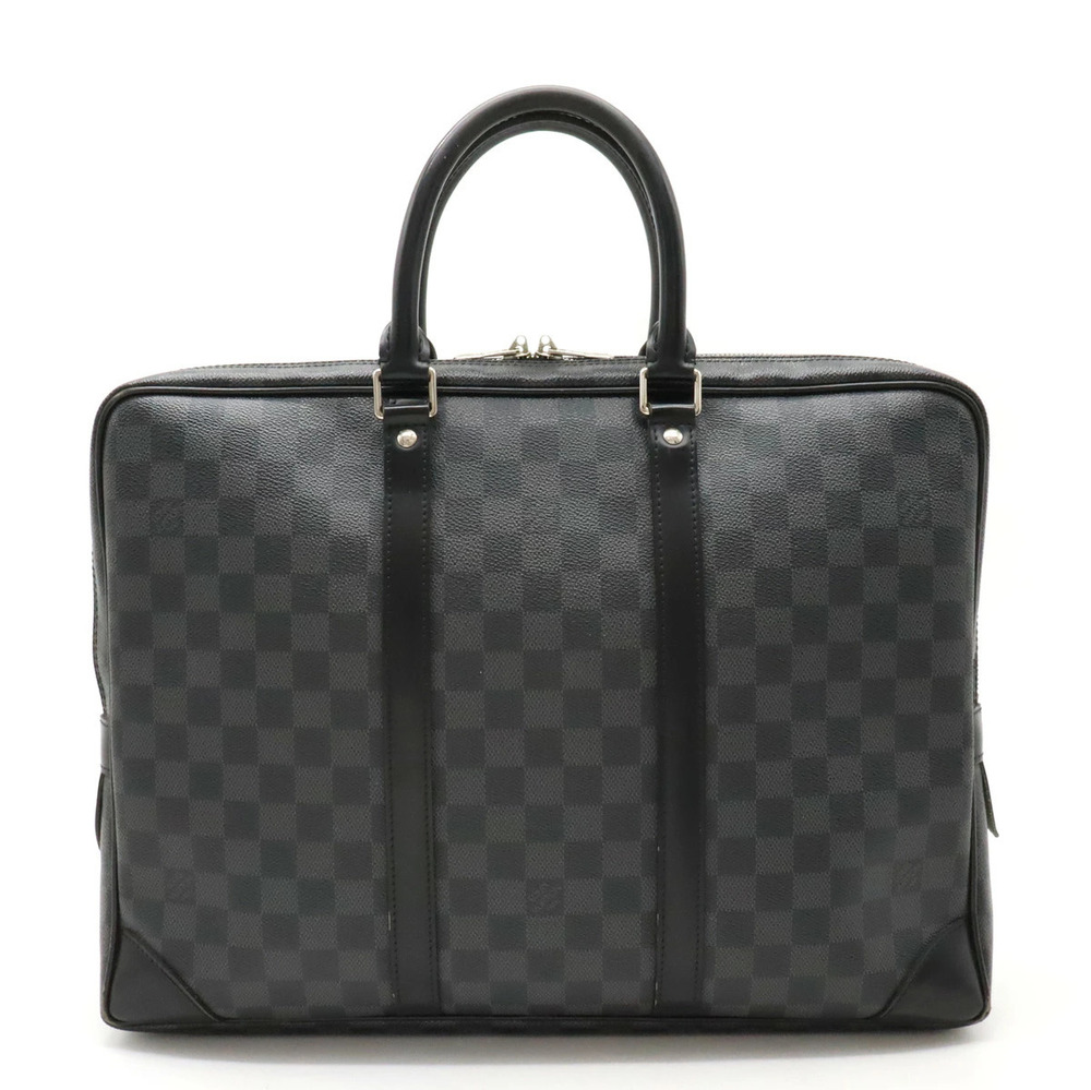 LOUIS VUITTON Damier Graphite Black Port Voyage Business Bag Briefcase